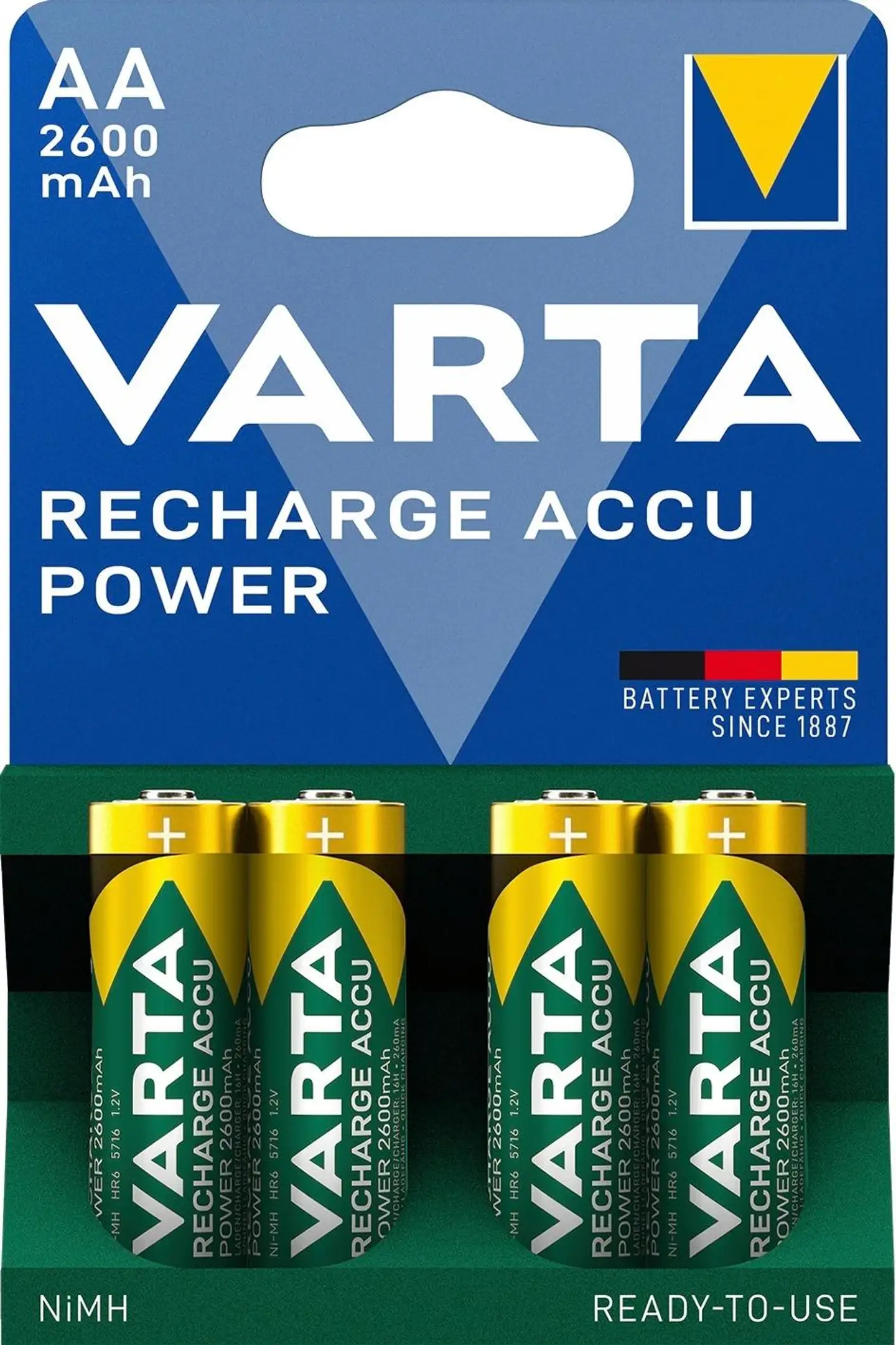 Varta akkuparistot Recharge Accu Power AA 2600mAh 4 kpl - 1