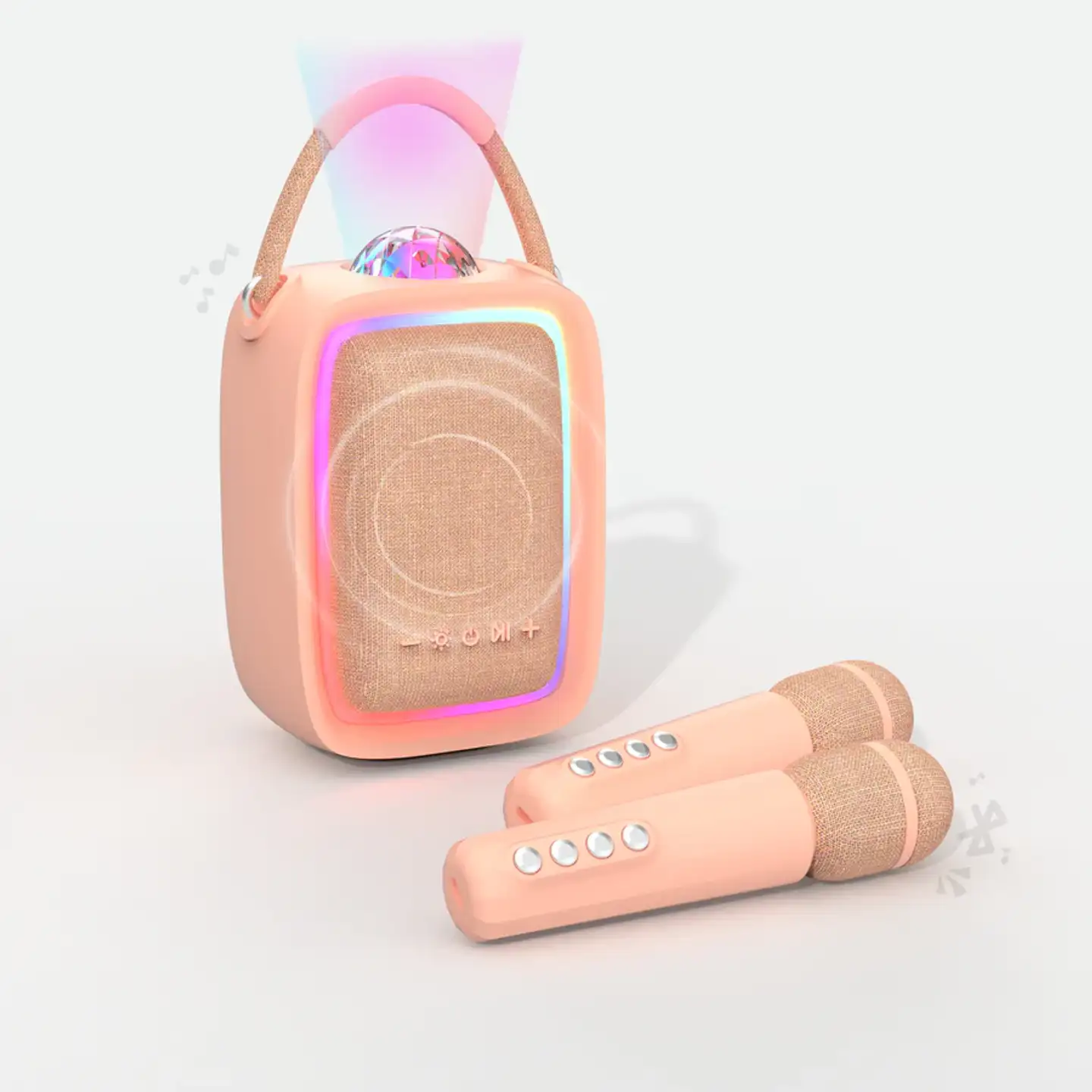 MOB karaokekaiutin ja kaksi langatonta mikrofonia Sing Party pinkki - 1