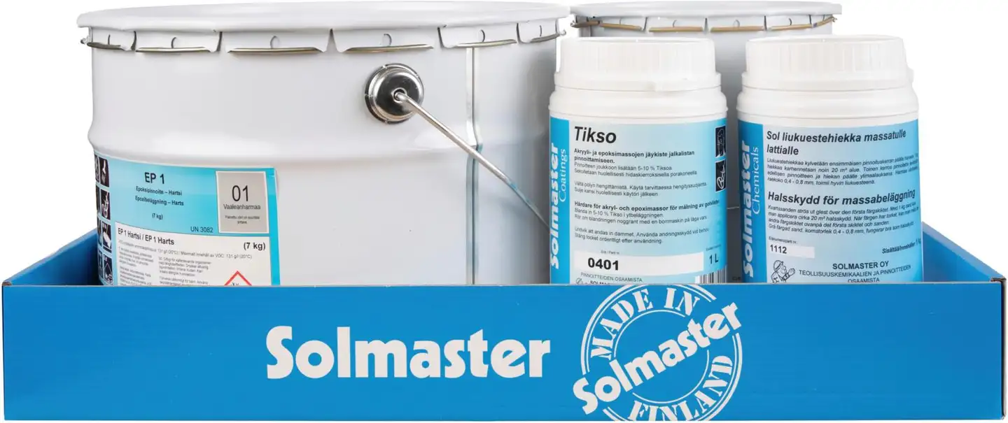 Solmaster epoksimassapinnoite EP 1 Garage 12 kg 01 vaaleanharmaa - 1