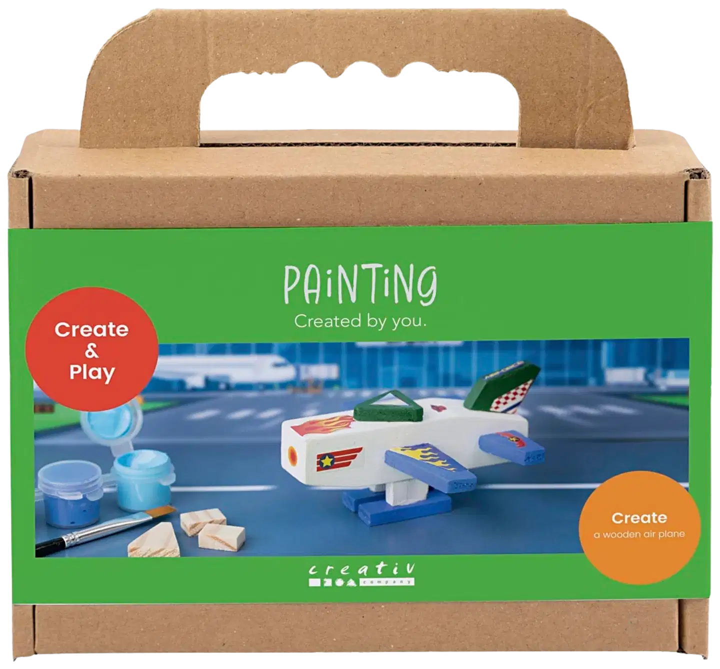 Creativ Company askartelusetti mini maalaus, lentokone - 1