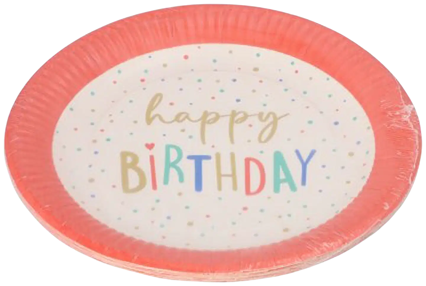 Lautasta, paperia, pyöreä Ø 23 cm "Happy Birthday" - 2