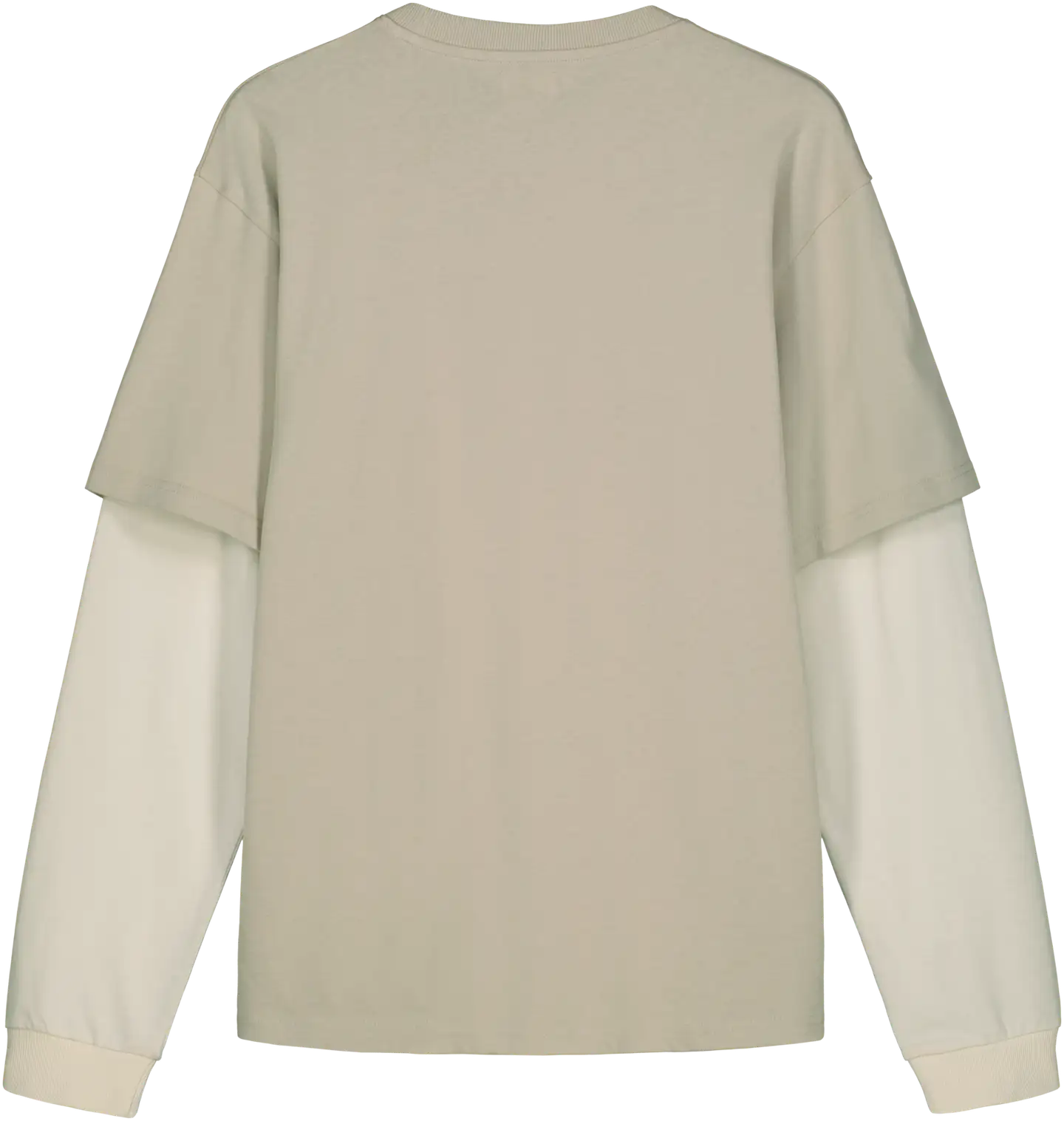 WKLY. miesten trikoopaita double layer 195W312516 - Beige-white - 2