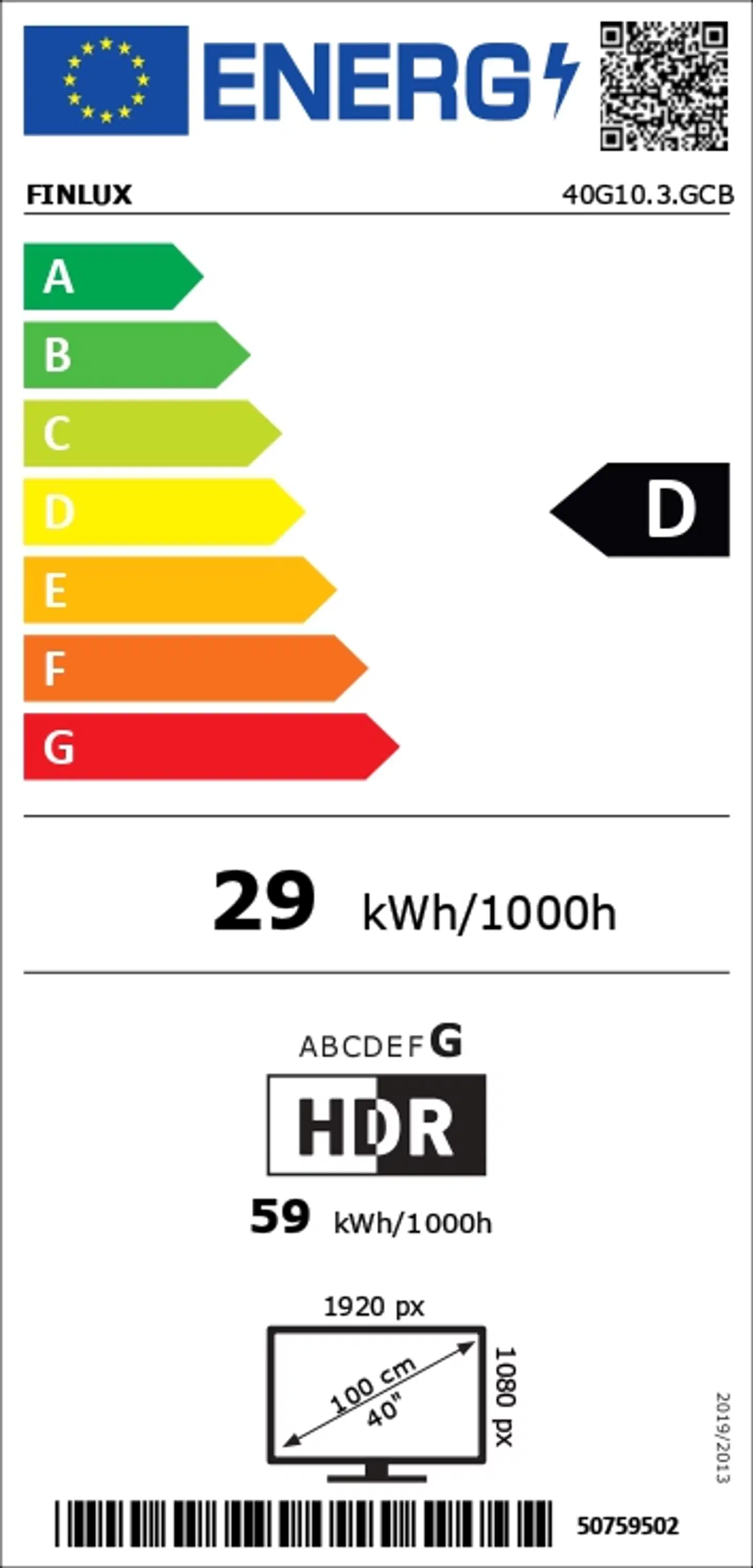 Finlux 40" Full HD QLED Android Smart LED TV 40G10.3GCB - 3