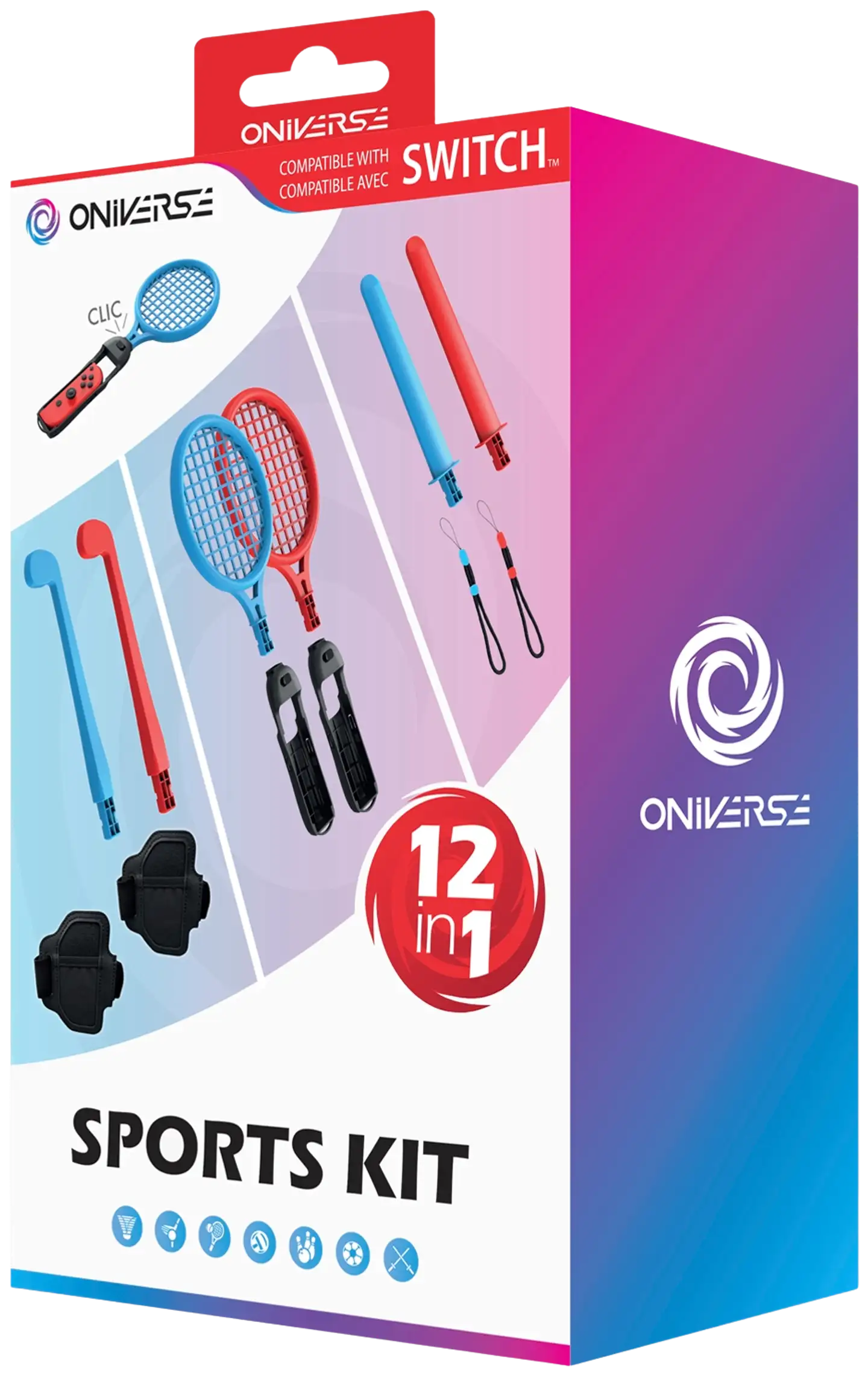 Oniverse Tarvikepaketti Nintendo Switch 12-1 Sport - 4