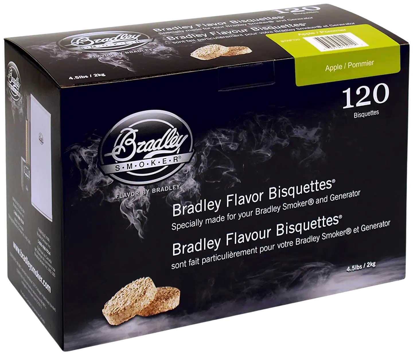 Bradley Smoker omenapuiset savustusbriketit 120 kpl - 1