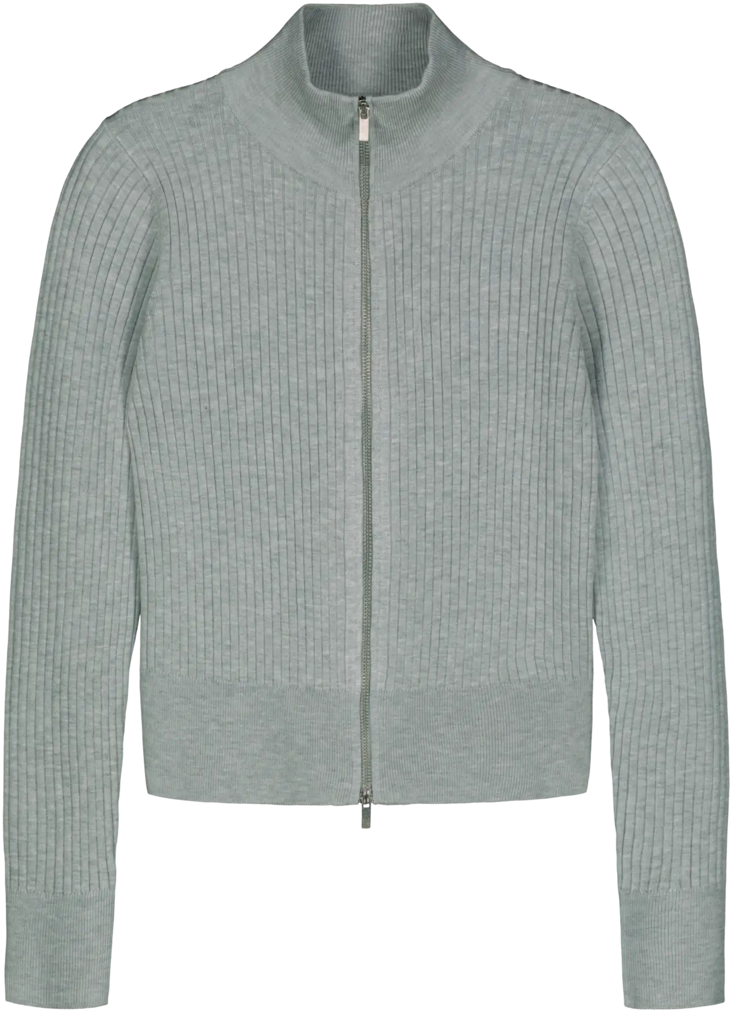 WKLY. naisten vetoketjullinen neuletakki 213W280255 - Lt. Grey melange - 1