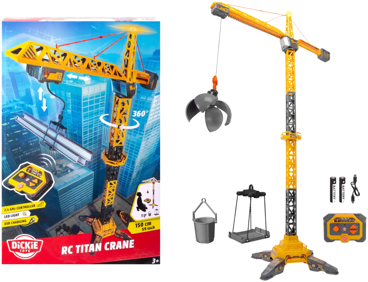 Dickie Toys RC Titan Nosturi, 150 cm, 2,4 GHz - 1