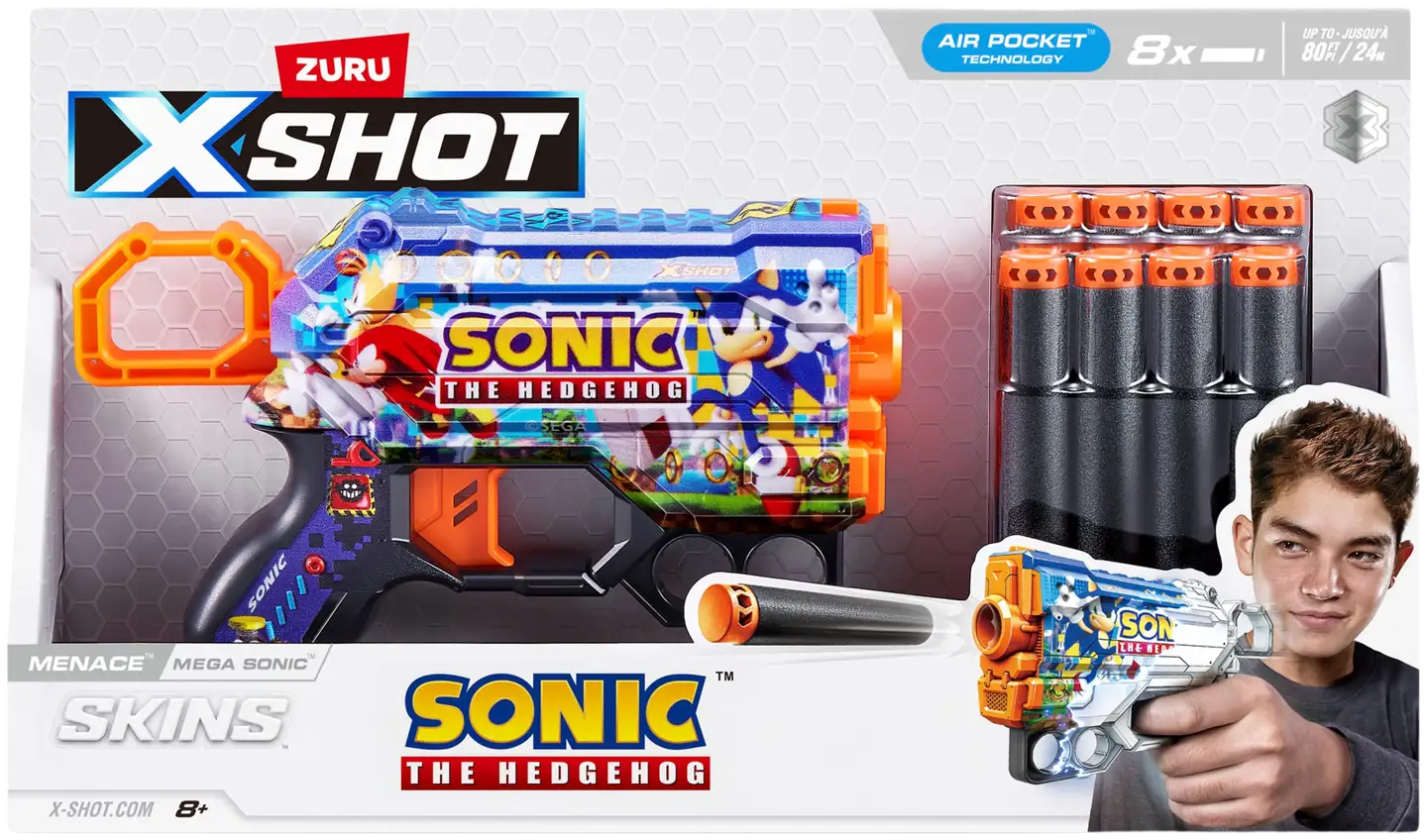 X-Shot leikkiase Skins Menace Sonic 8 ammusta - 2