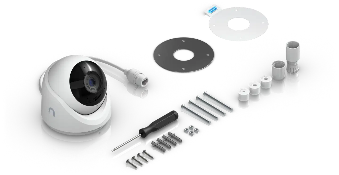 Ubiquiti sääsuojattu 4K PoE -valvontakamera erinomaisella kuvanlaadulla UVC-G6-Turret-W valkoinen - 8