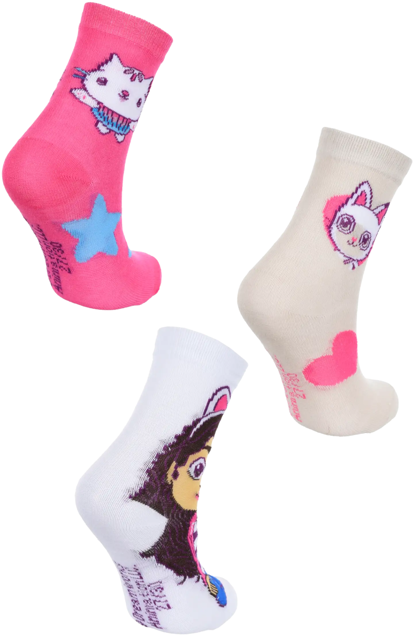 Gabby's Dollhouse lasten laadukas sukka 3-pack - Pack 2 - 2