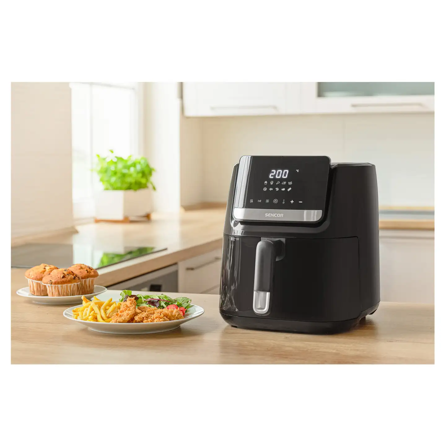 Sencor air fryer kiertoilmakypsennin SFR 6550BK musta - 9
