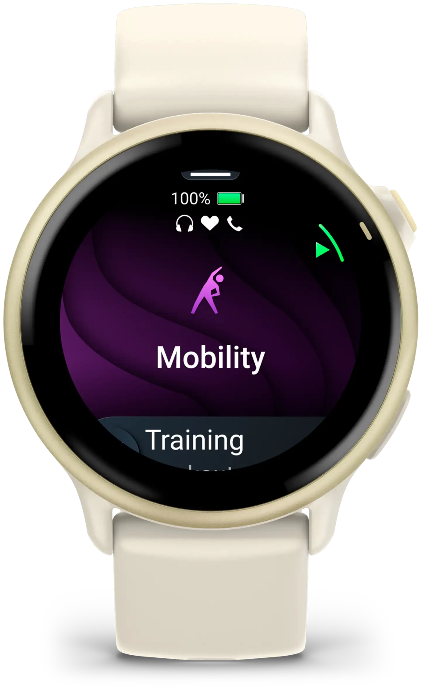 Garmin älykello Vivoactive 6 vaalea kulta ja luunvärinen hihna - 4