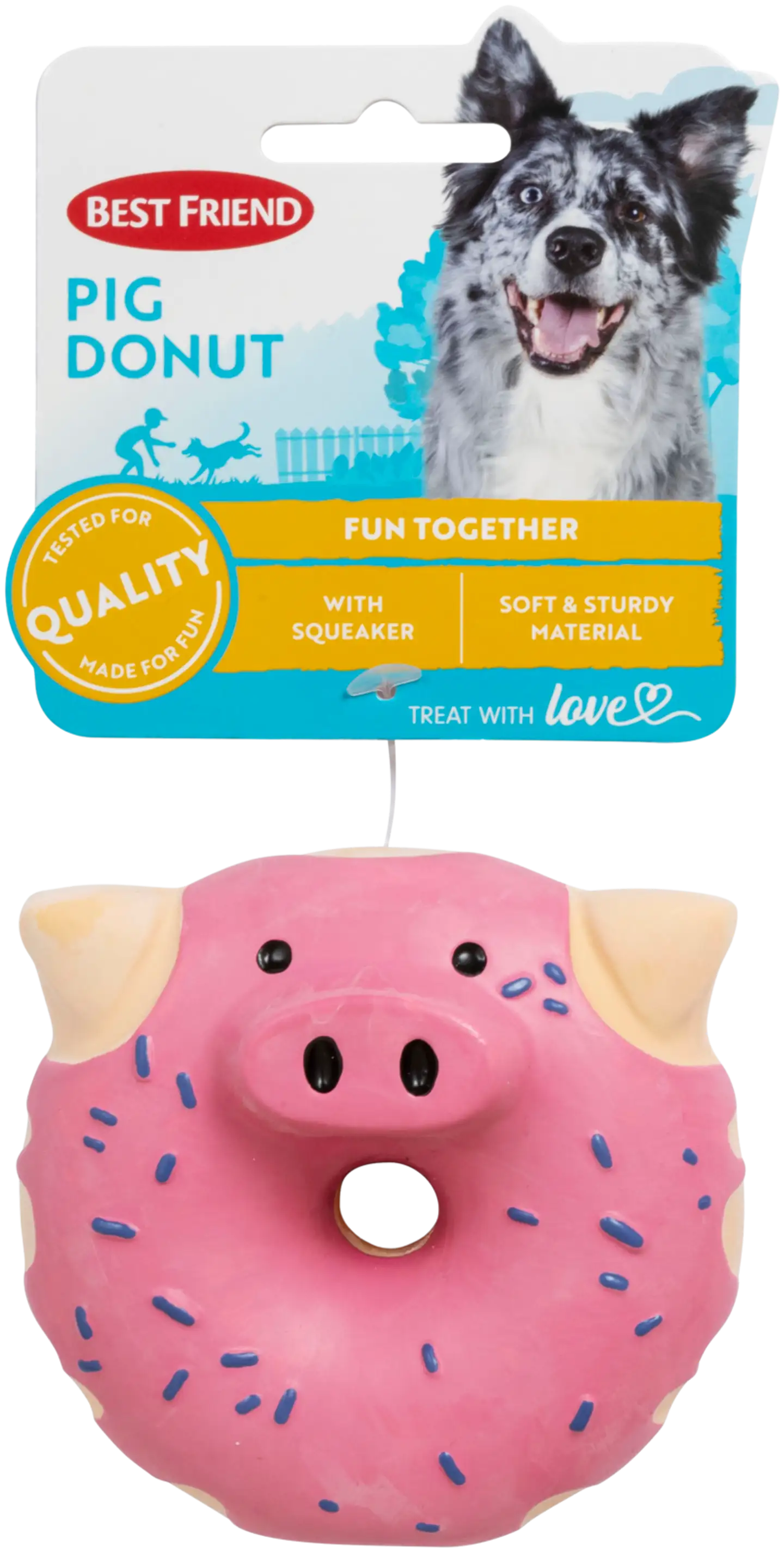 Best Friend Pig Donut koiran lateksilelu - 2