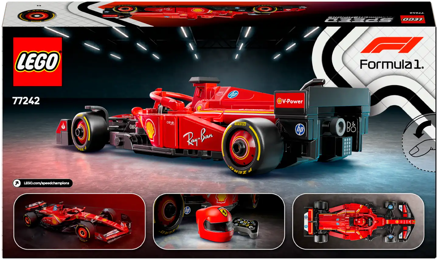 LEGO® Speed Champions Ferrari SF-24 F1® kilpa-auto 77242 - 3