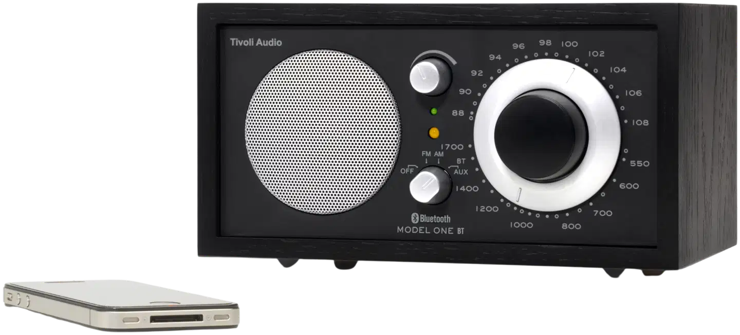 Tivoli Audio Bluetooth-pöytäradio Model One BT musta/musta-hopea - 3