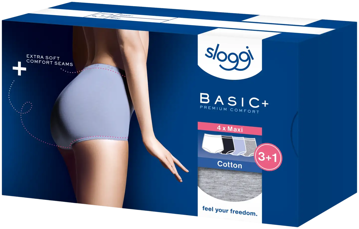 Sloggi naisten Maxi-alushousut 10103326-15 4-pack - V015-MULTIPLE COLOURS 15 - 2