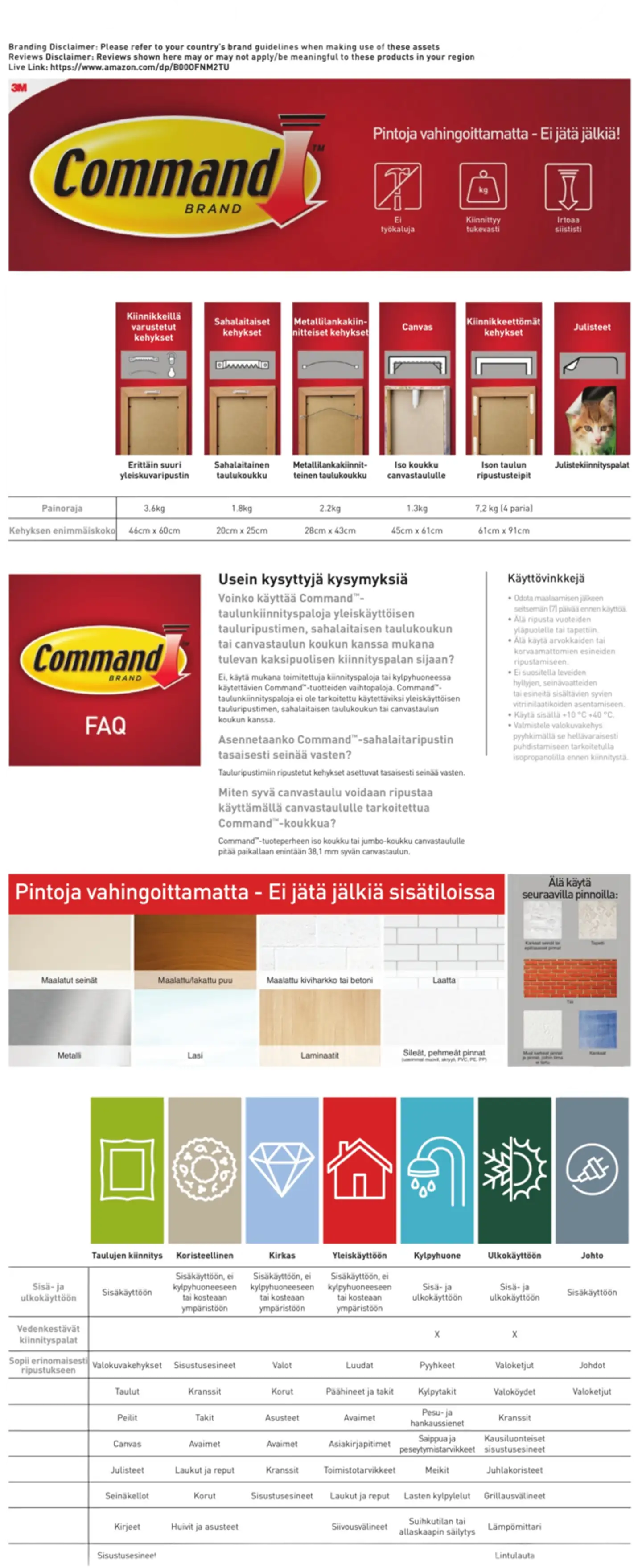 Command™ Sahalaitainen taulukoukku 17040 - 7