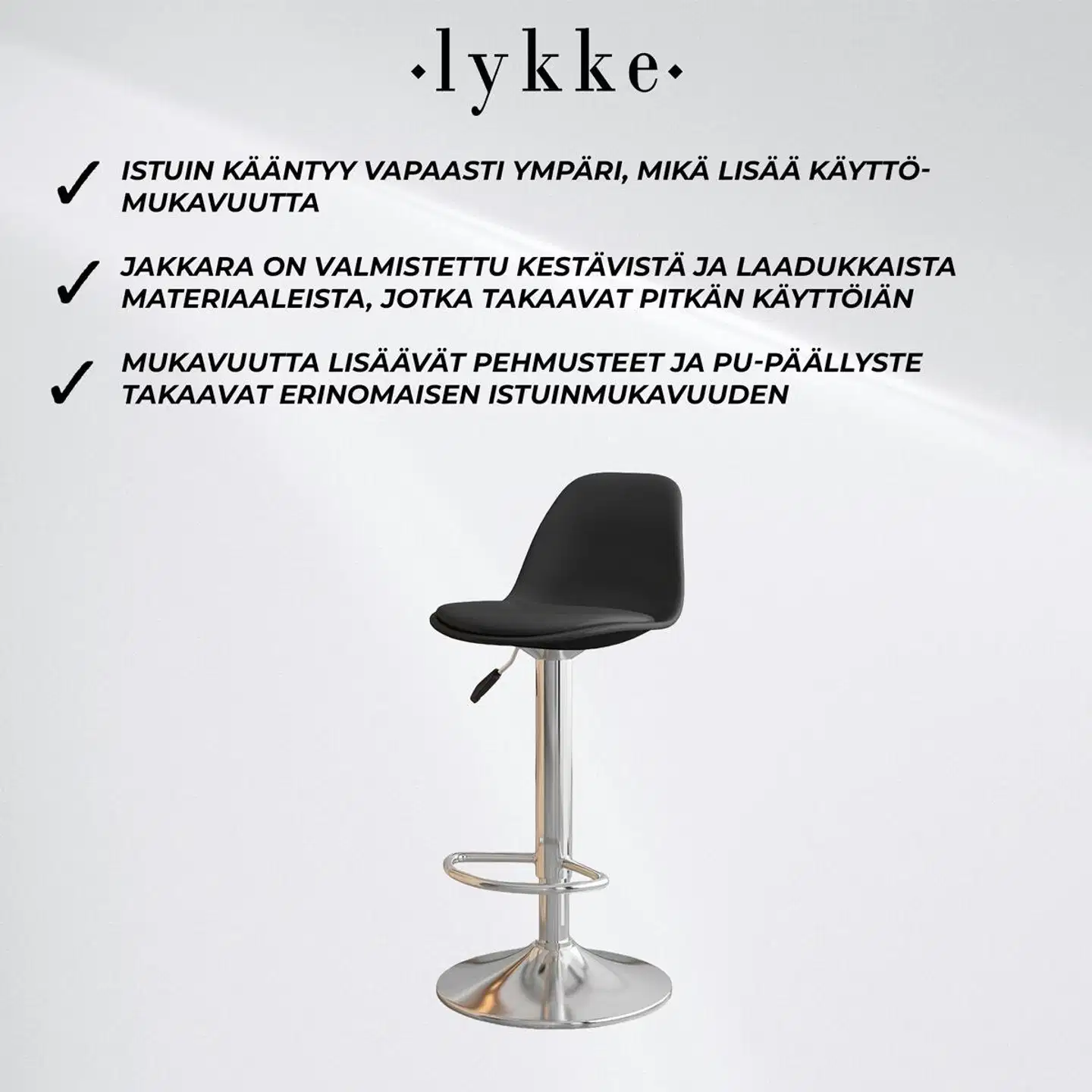 Lykke baarijakkara comfort, musta - 3