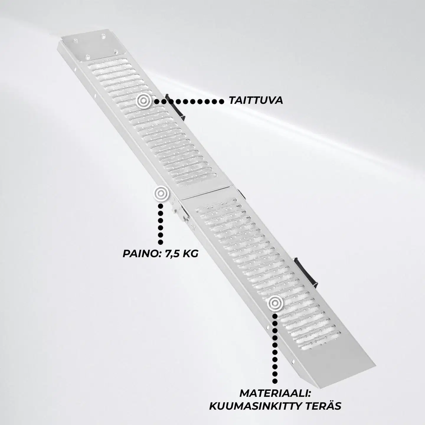 Fornorth ajoramppi taitettava 89x26x11cm 200kg - 5