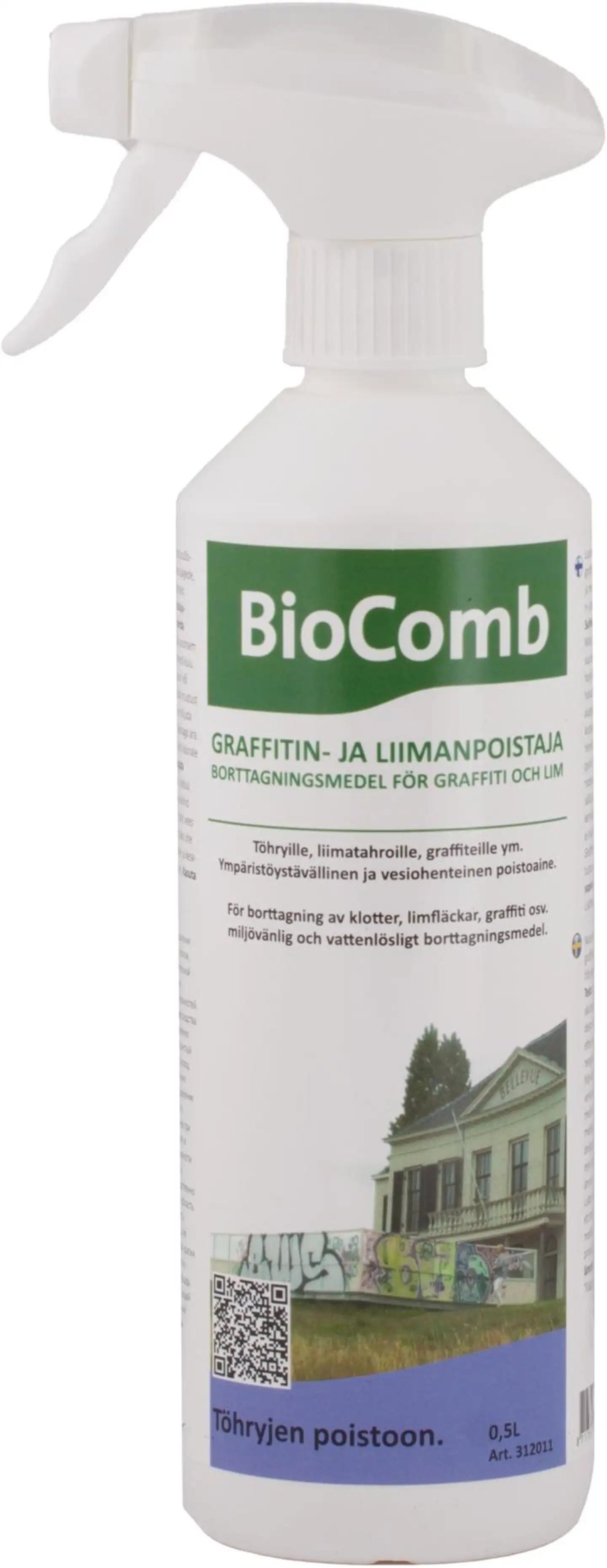 BioComb 0,5l graffitin- ja liimanpoistaja