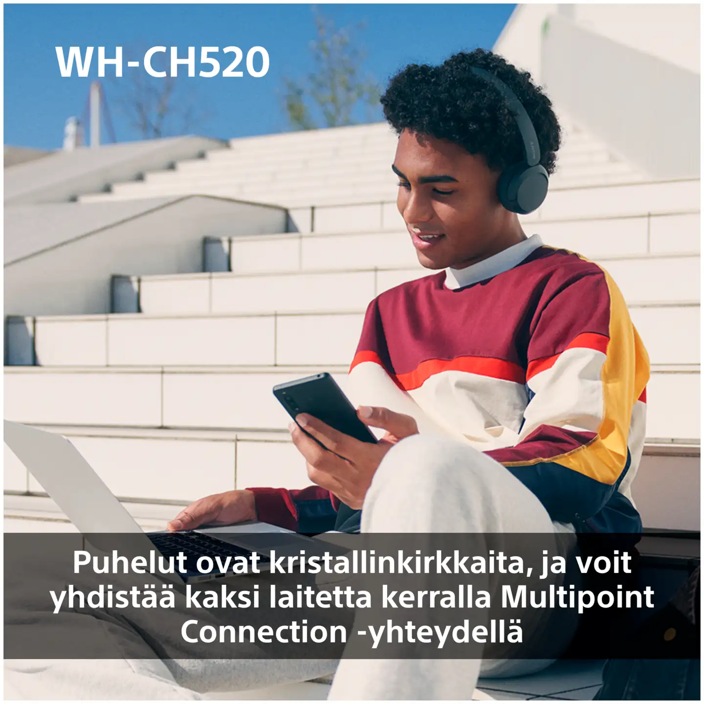 Sony Bluetooth sankakuulokkeet WH-CH520Y keltainen - 6