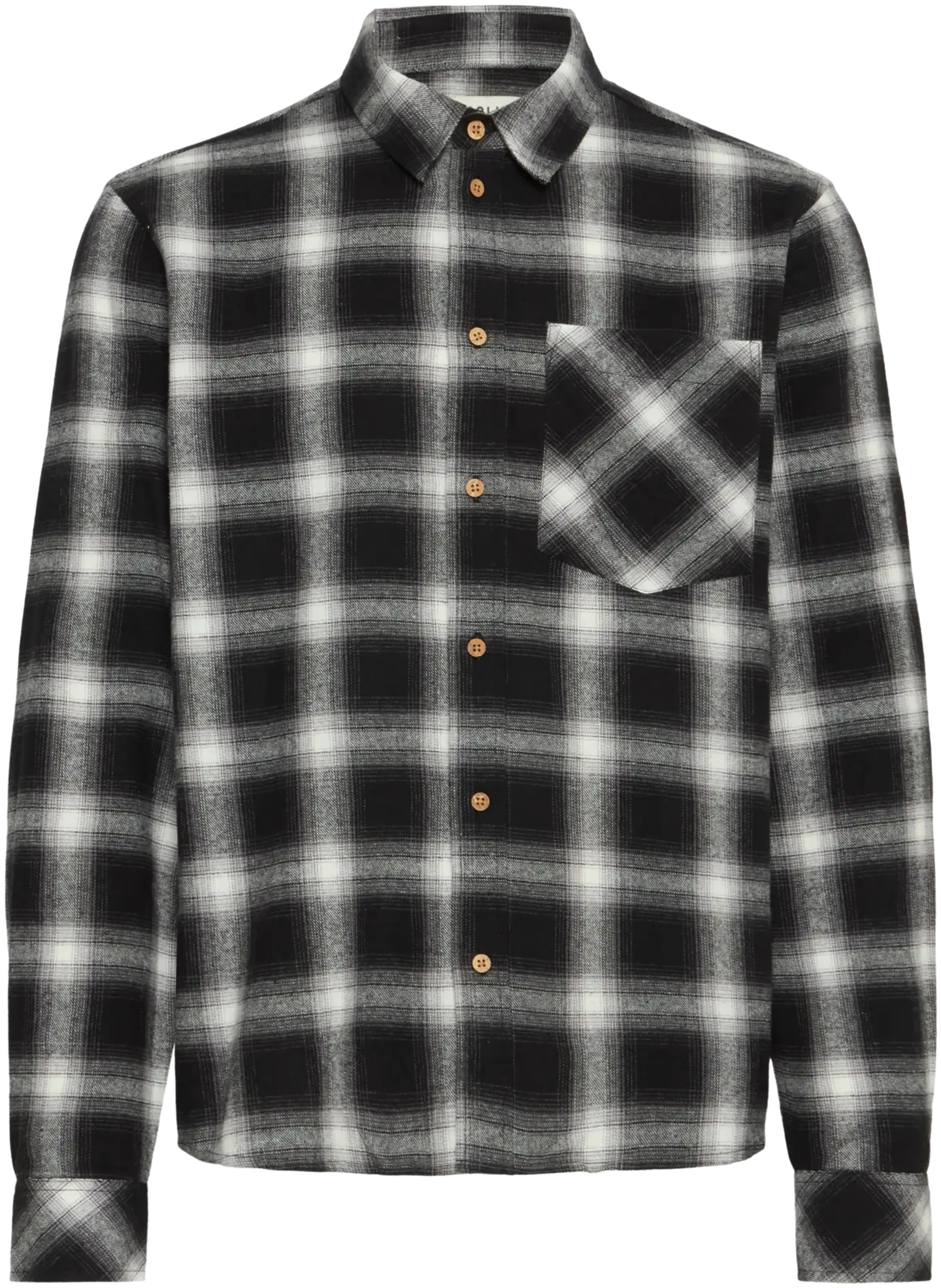 Solid miesten flanellipaita SDRye - True black - 1
