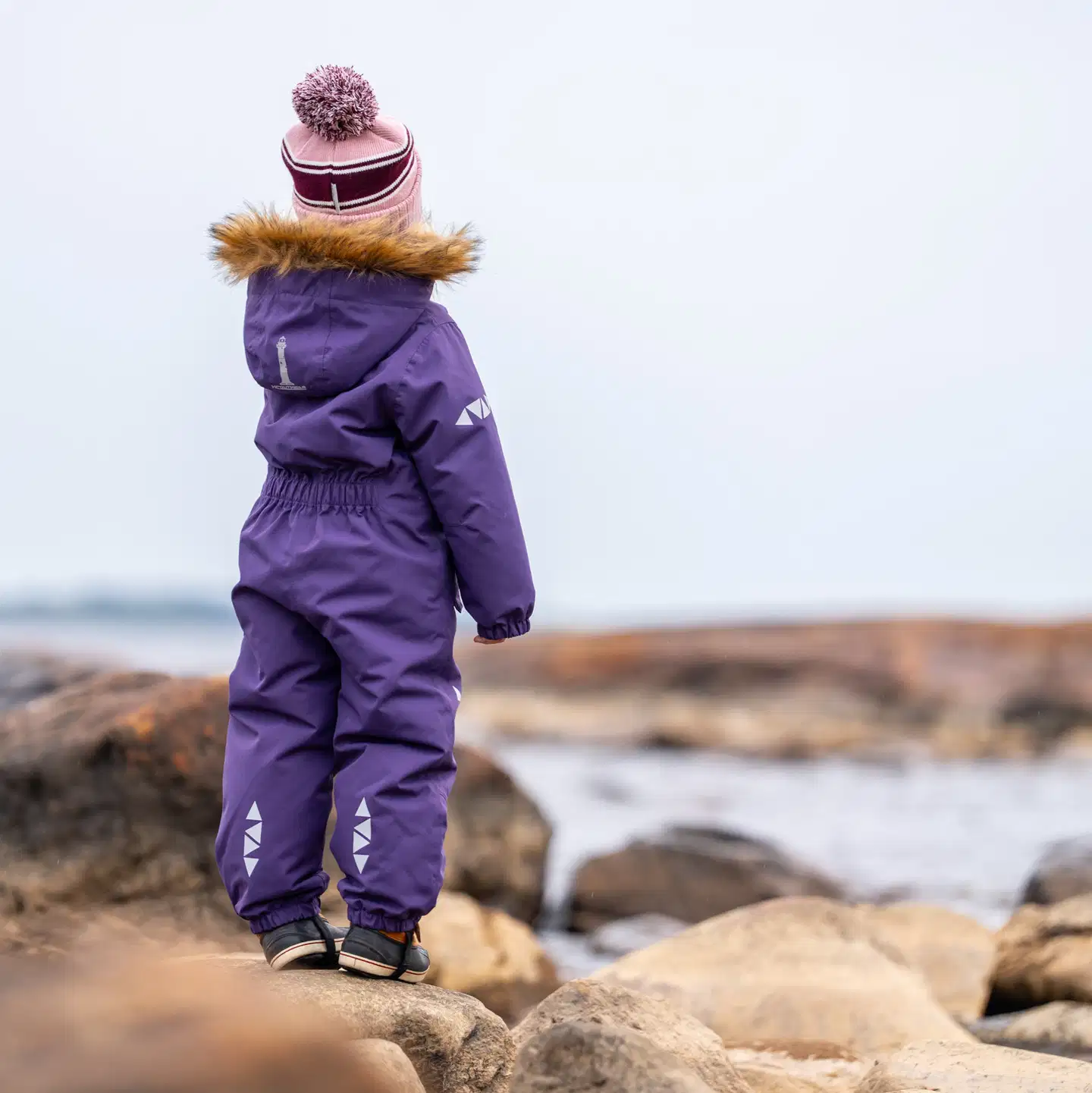 HC Outwear lasten vedenpitävä toppahaalari Inna - Dark Lilac - 5