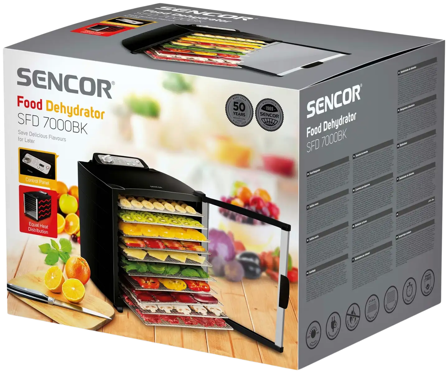 Sencor ruoka- ja hyötykasvikuivuri SFD 7000BK - 7