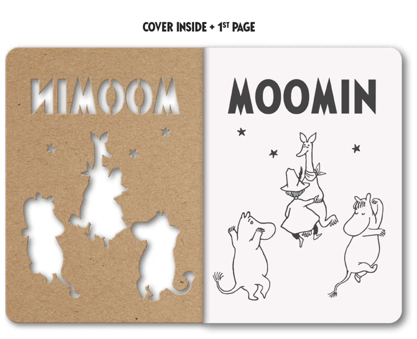 Moomin muistivihko B6 Comet kraft paper - 2