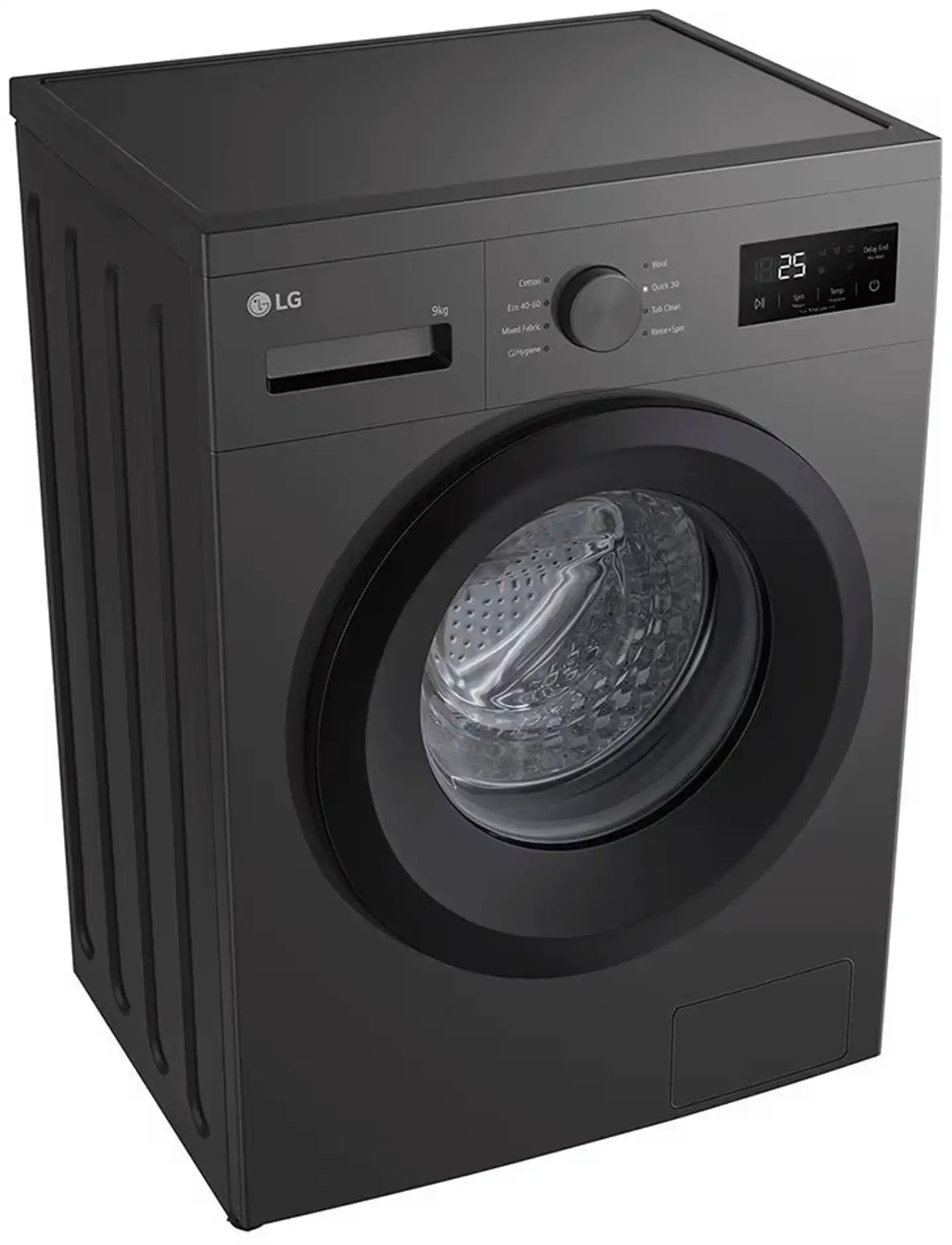 LG edestä täytettävä pyykinpesukone F4A1009NDK, 9kg, tumma harmaa - 5