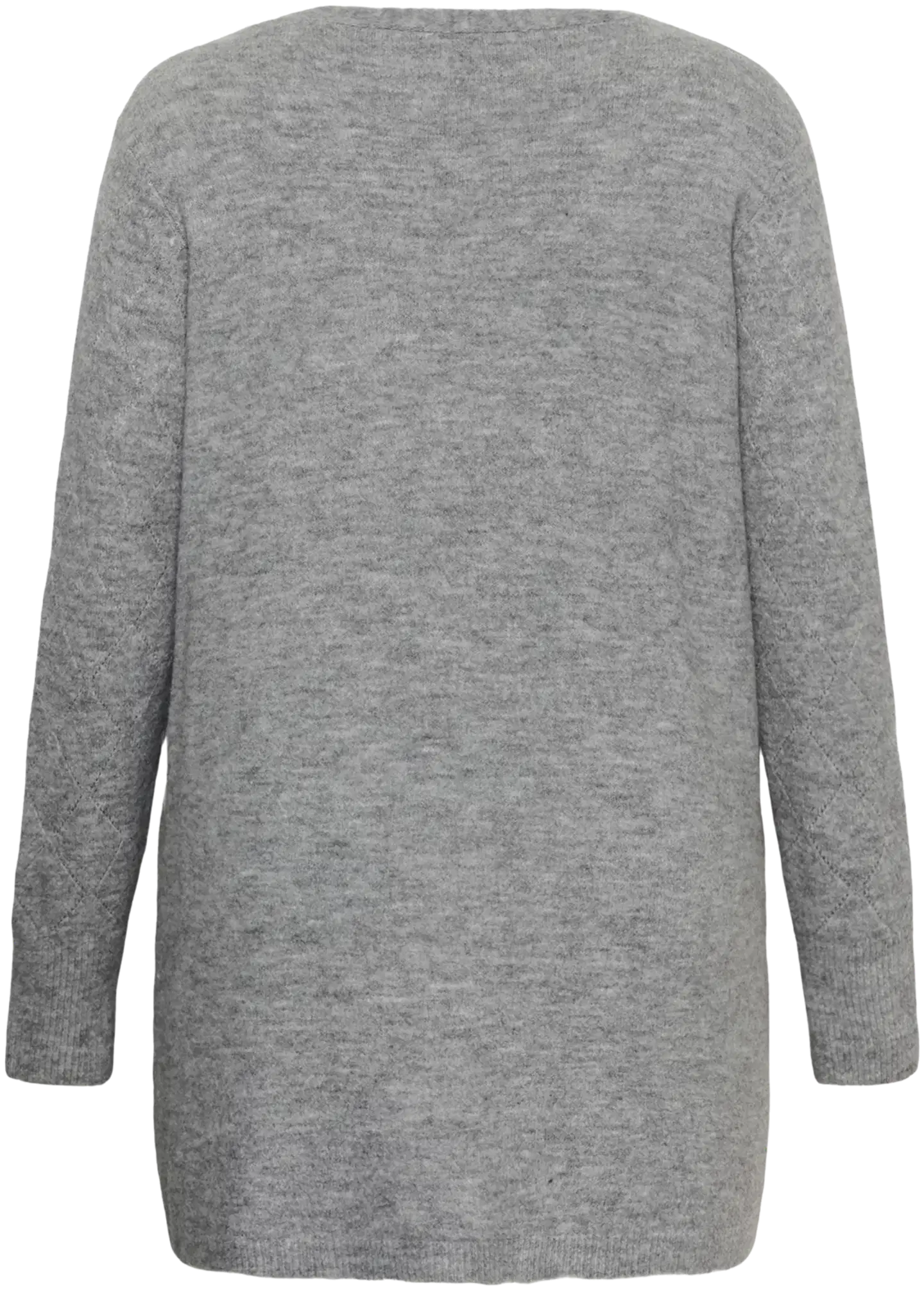 From Lou naisten pluskoon neuletakki Flanna - Grey Melange - 2