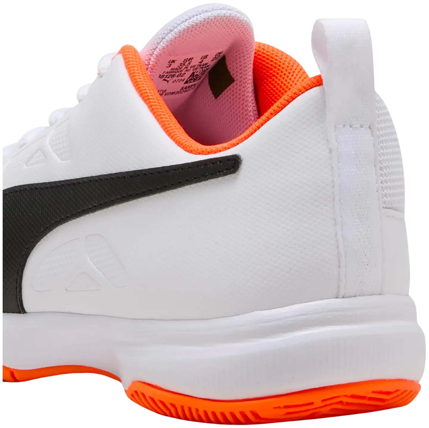Puma lasten sisäpelikengät Tenaz Jr - Puma White-Puma Black-Orange - 4