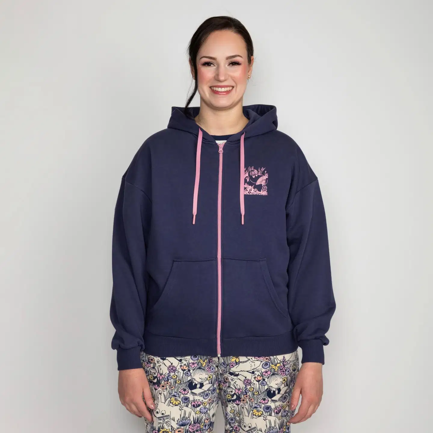 Muumi naisten huppari Senja Niiskuneiti 591502 - tummansininen - 5