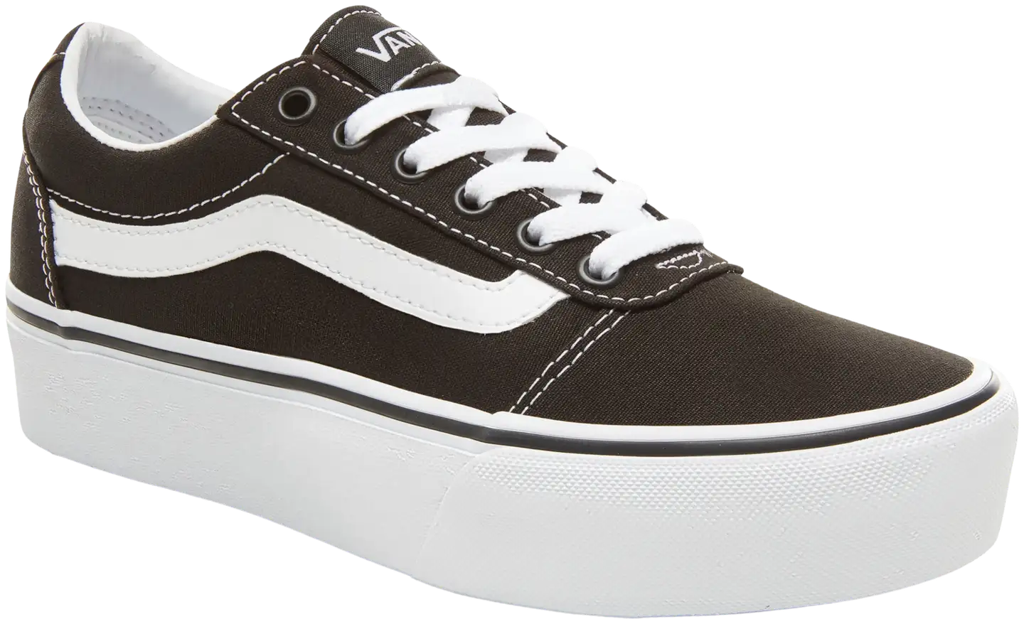 Vans naisten vapaa-ajan jalkine Ward Platform - Black/white - 5