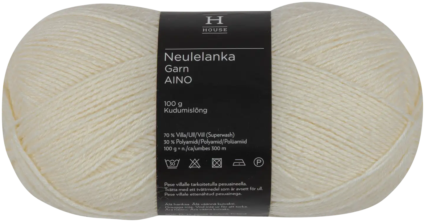 House lanka Aino villasekoite 100g luonnonvalkoinen