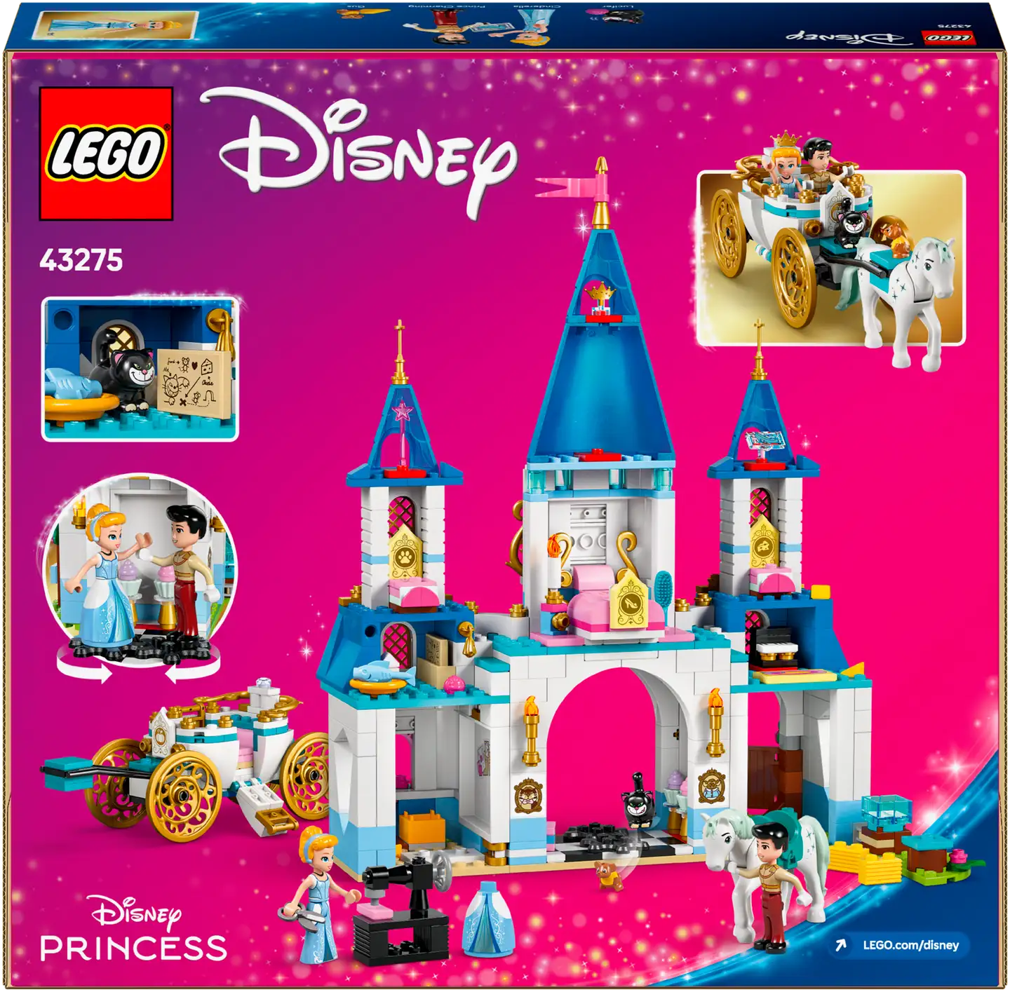 LEGO® Disney Princess 43275 Tuhkimon linna ja hevosvaunut - 3