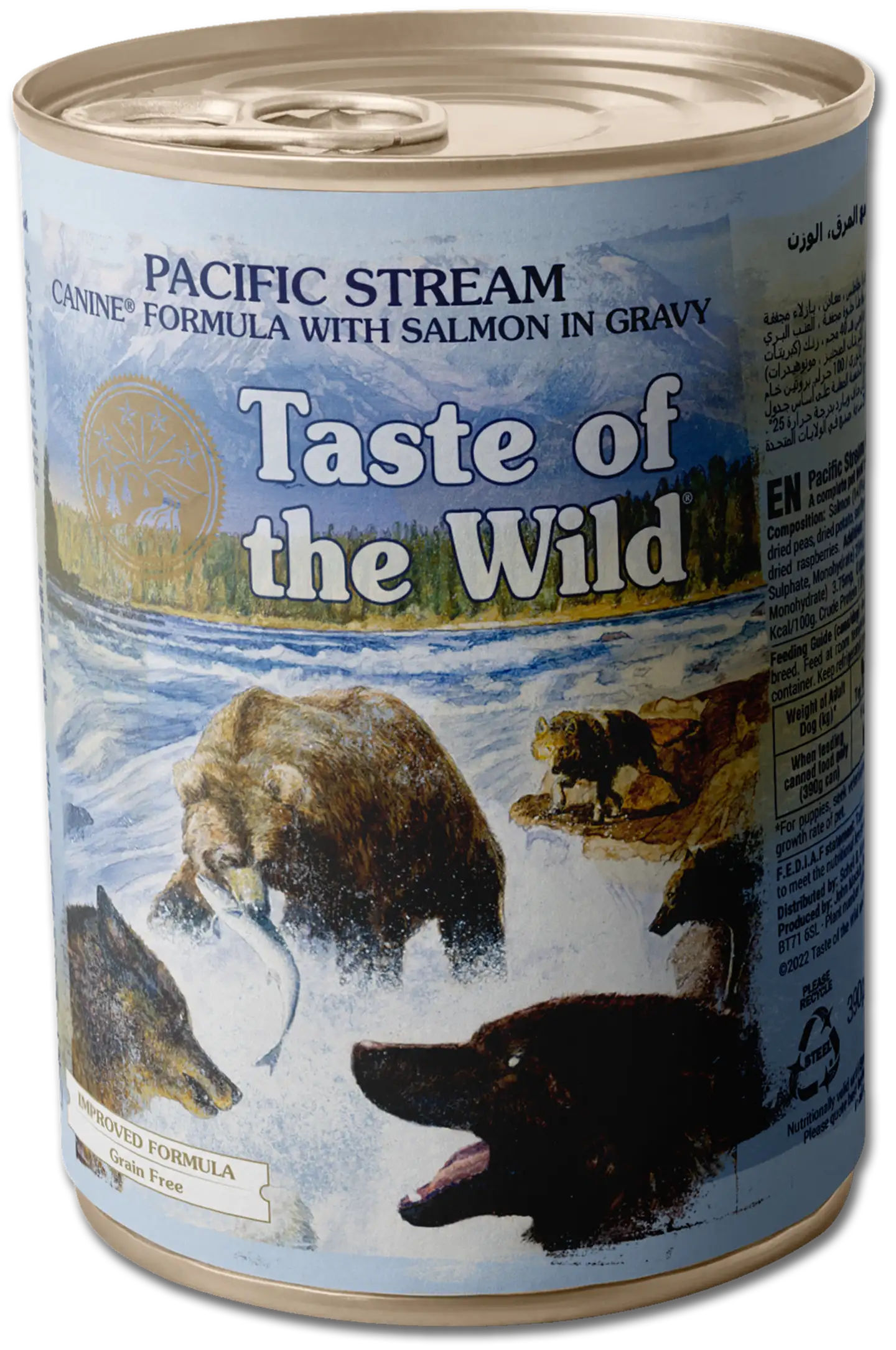 Taste of the wild wetlands pacific stream 390g can