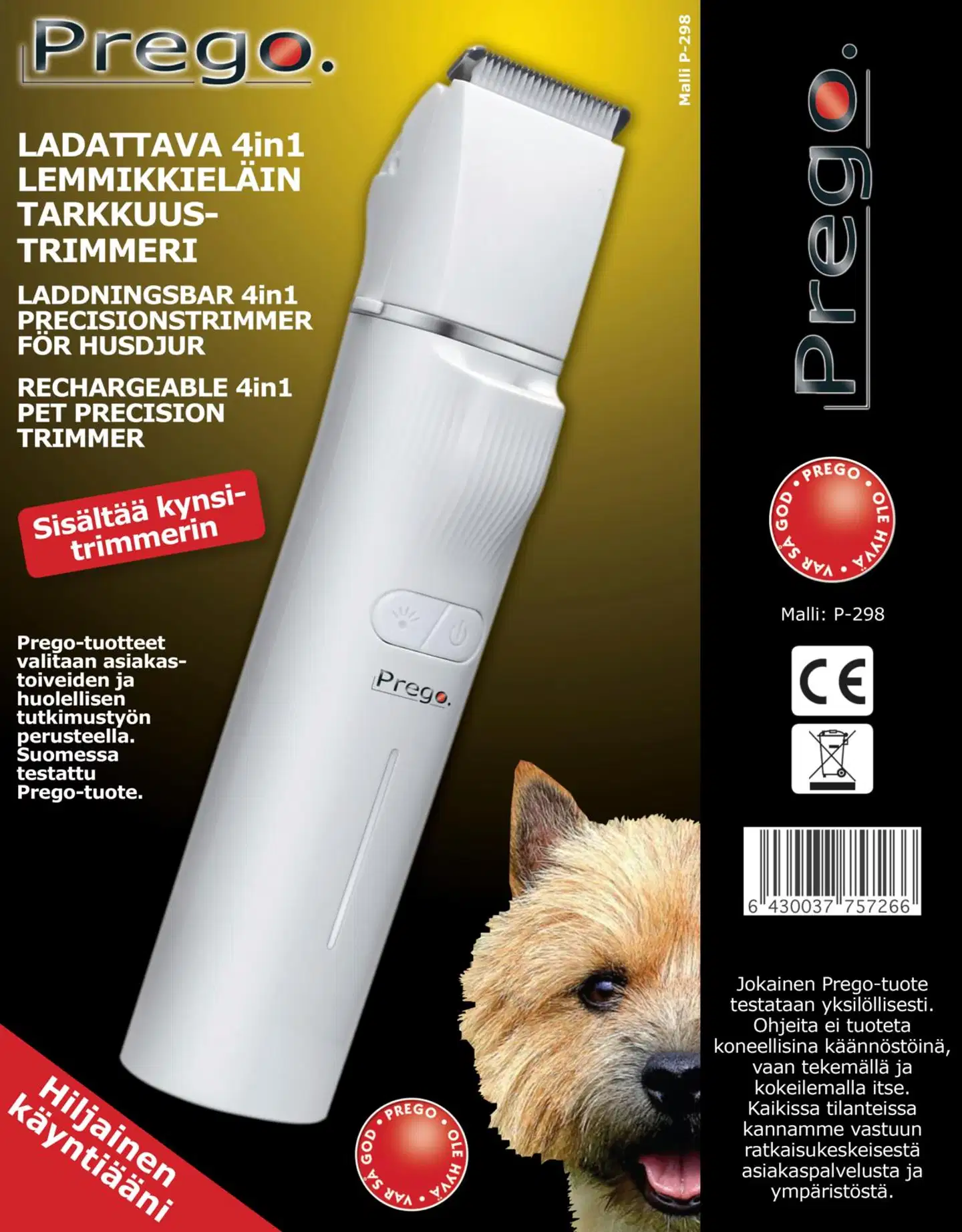 Prego Lemmikkkielän tarkkuustrimmeri 4 in 1 P298 - 4