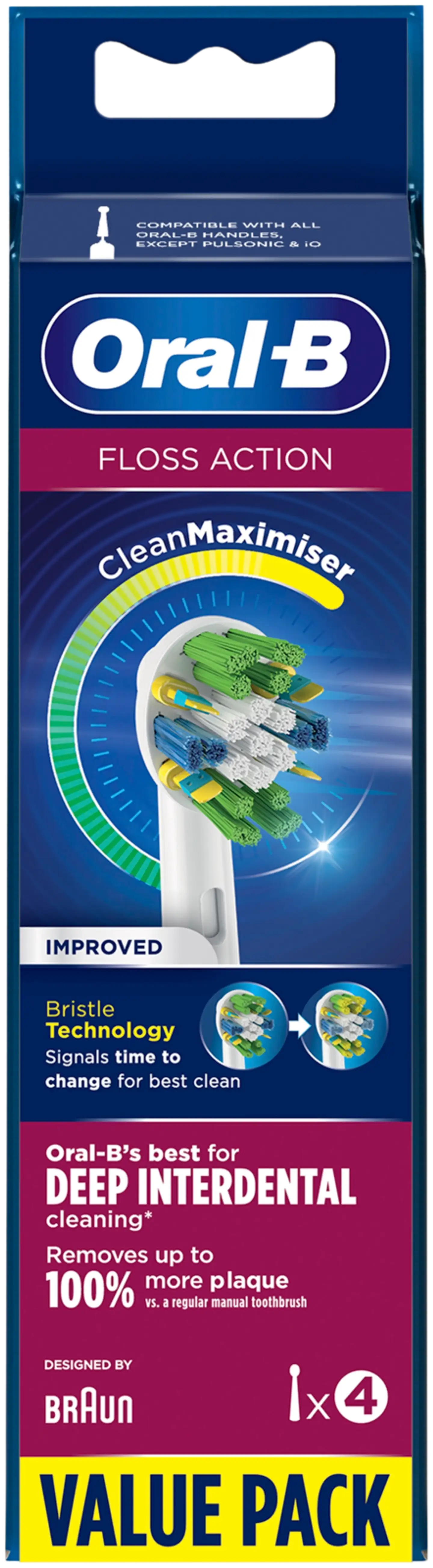 Oral-B Vaihtoharja FlossAction CleanMaximiser -tekniikalla 4kpl - 2