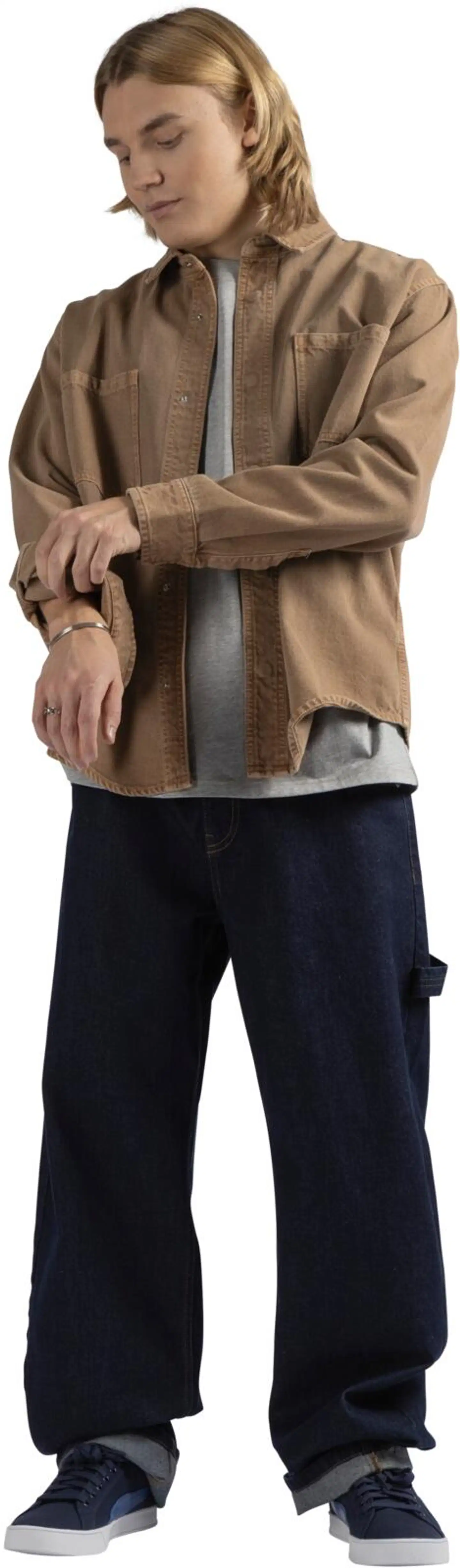 WKLY. miesten t-paita selkäprintillä, väljä istuvuus, oversize 195W252601 - Grey mel. - 7