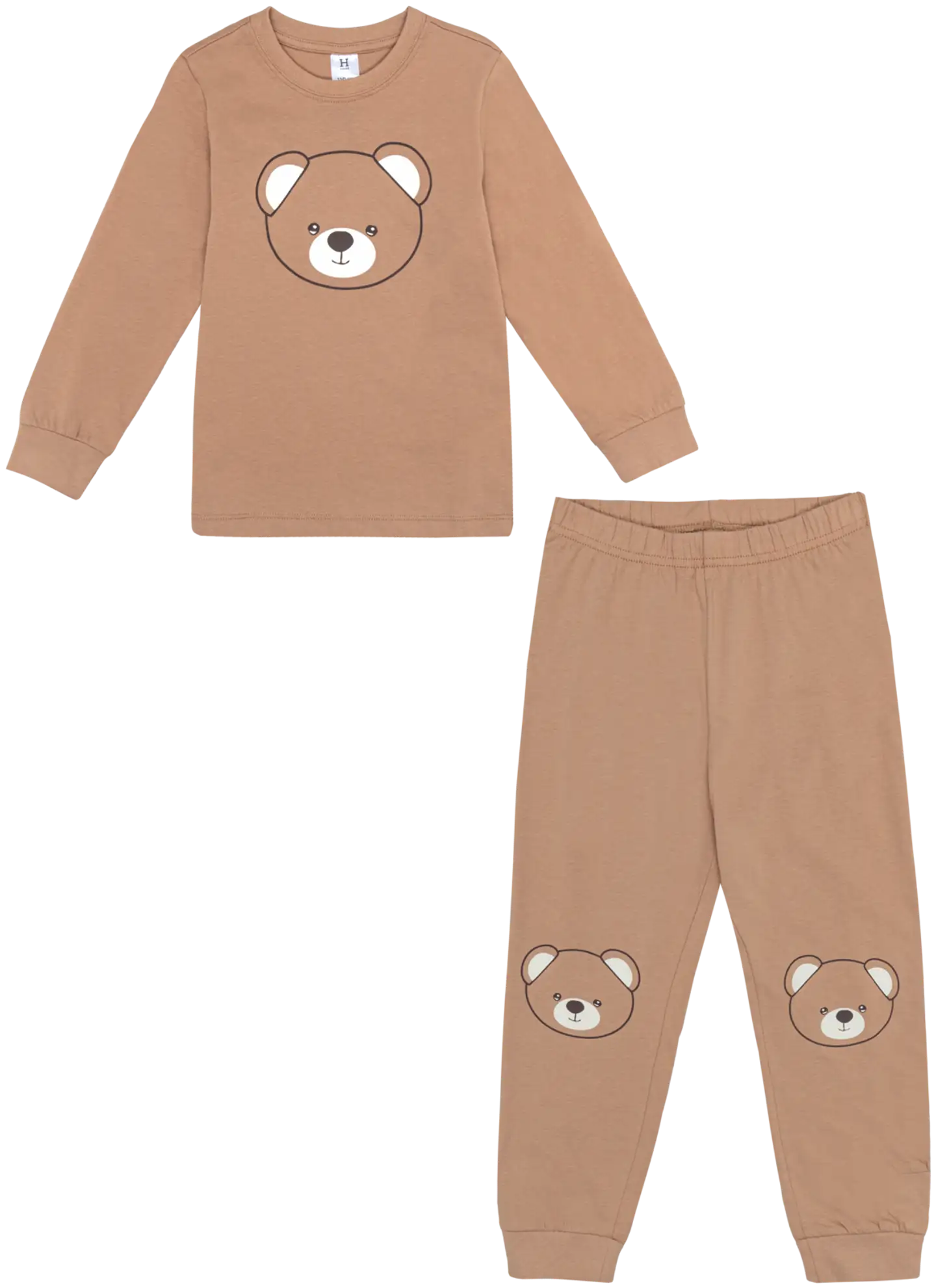 House lasten pyjama Nalle 232H032608 2-pack - Ruskea - 2