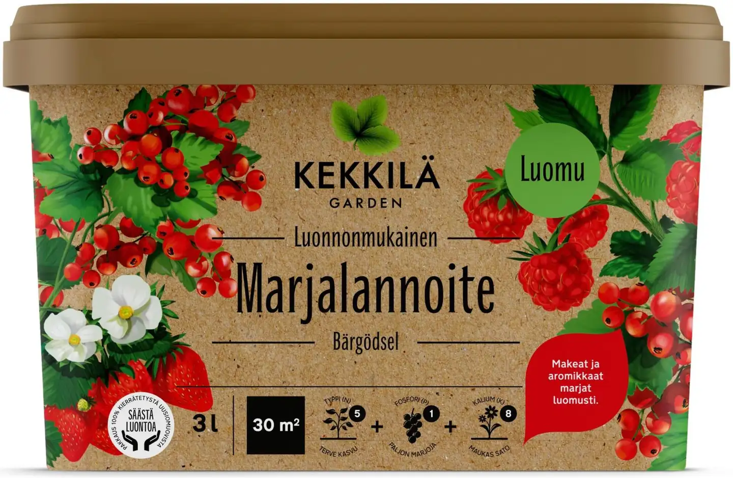 Kekkilä 3 l marjalannoite, luonnonmukainen