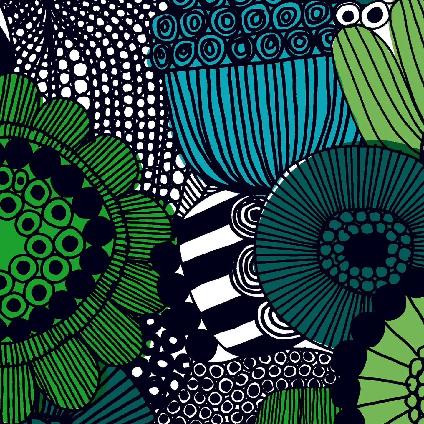 Marimekko Siirtolapuutarha sinivihreä lautasliina 20kpl/24cm