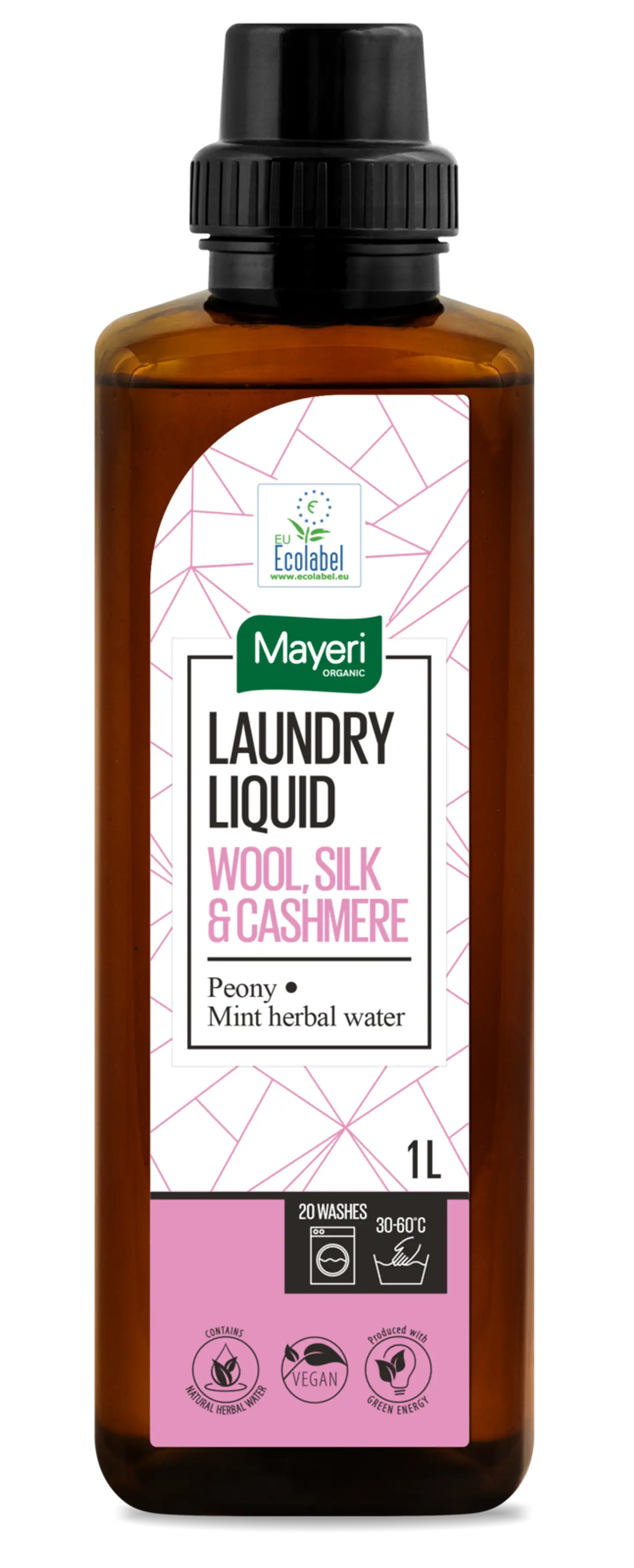 MAYERI ORGANIC WOOL, SILK, CASHMERE PYYKINPESUNESTE PEONY - MINT HERBAL WATER 1L