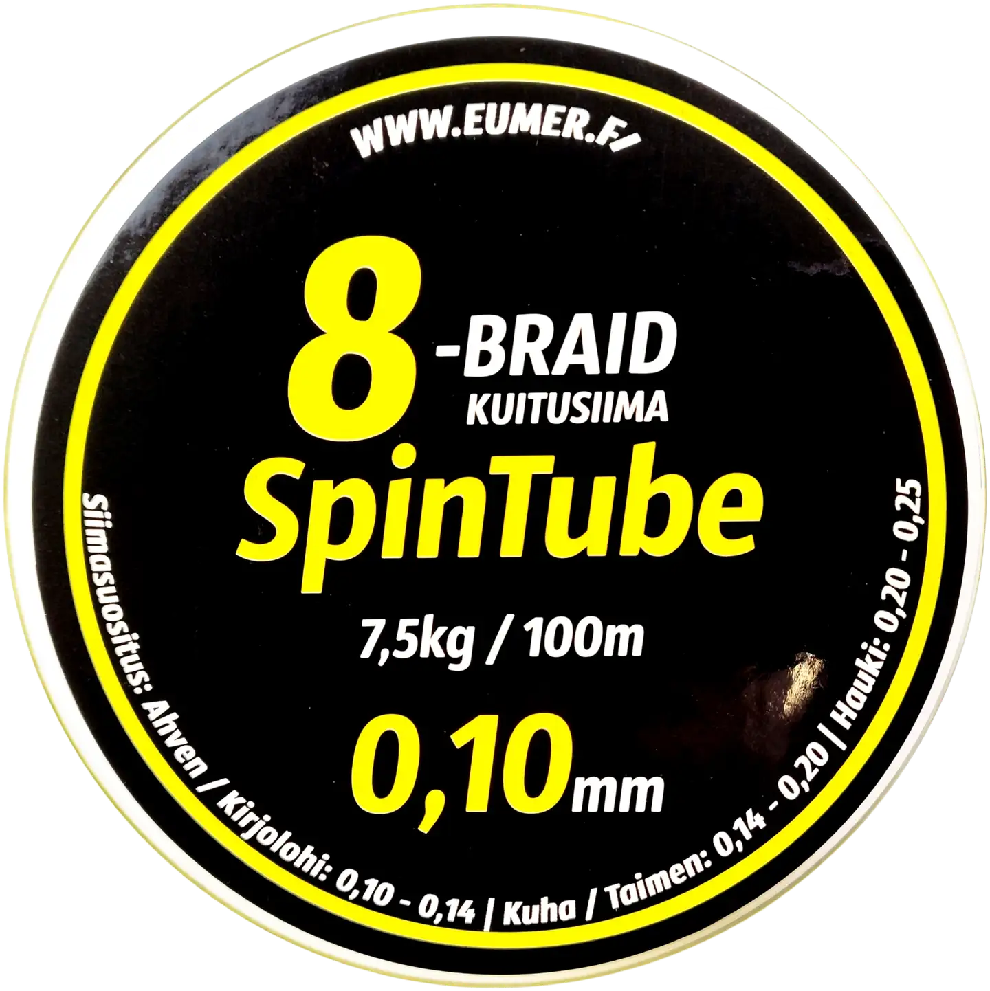 Spintube 8 kuitusiima fl 0,10mm / 100m 7,7kg