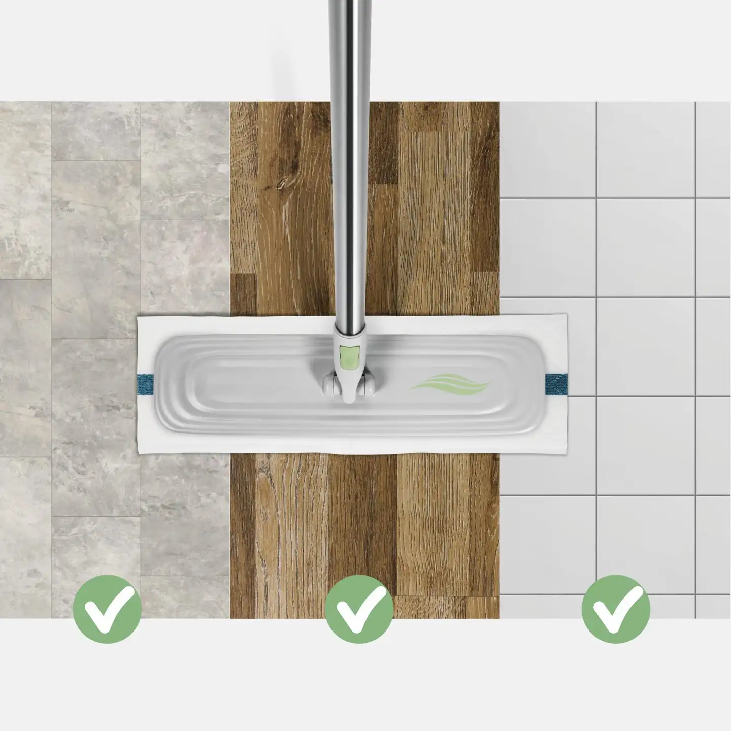 Streamy Lattiamoppi Kit, 1 kpl teleskooppikahva, 1 kpl Multi mopframe
3 kpl Kuiva liina, 5 kpl Märkä liina - 4