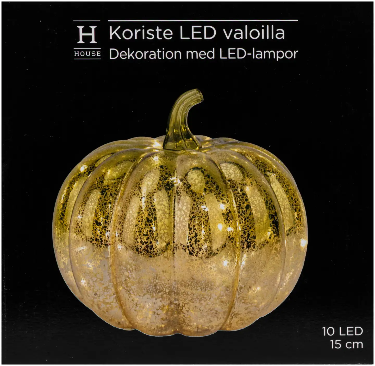 House pöytäkoriste kurpitsa LED 15 cm - 2
