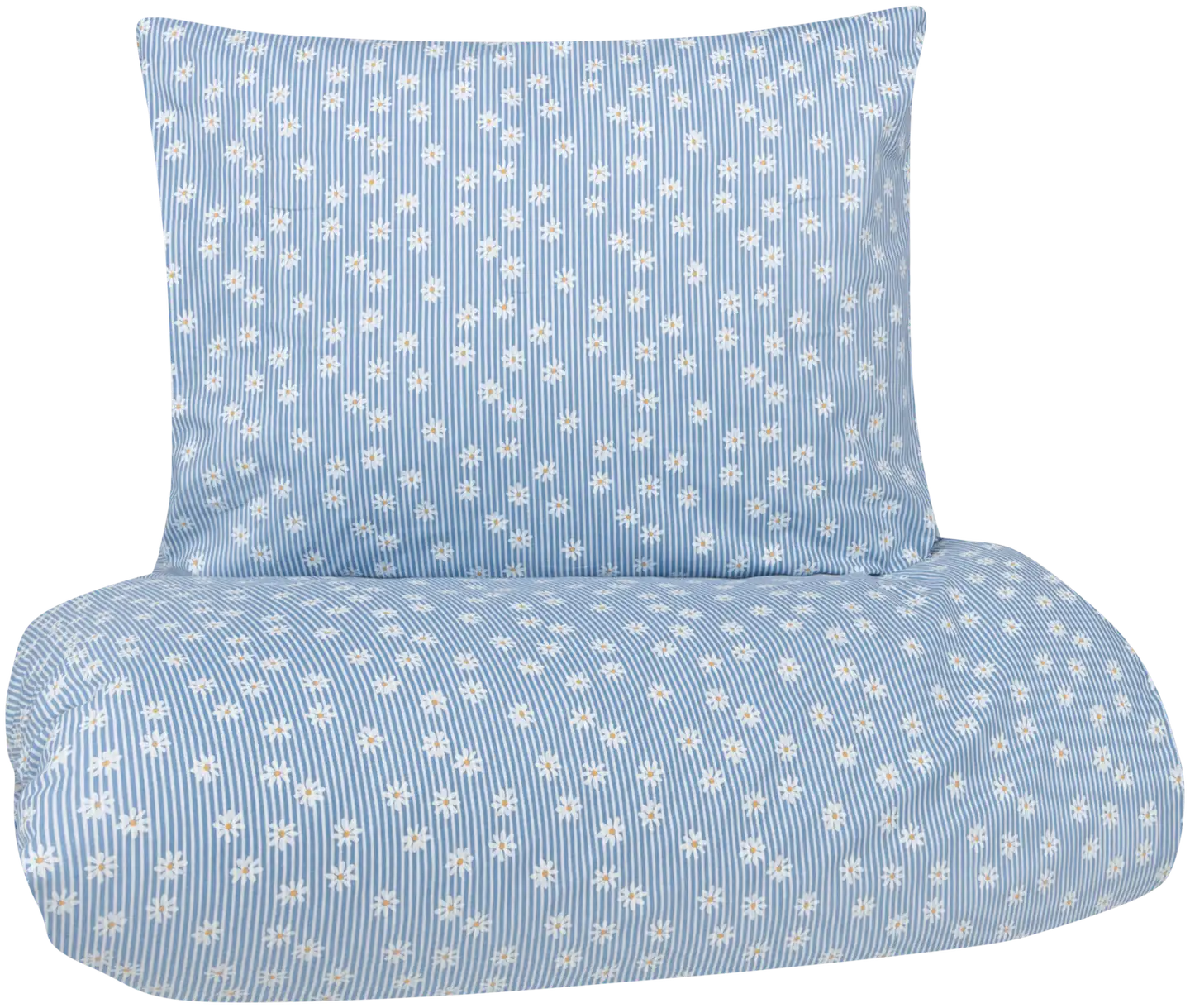 Xtra pussilakanasetti Daisy 150x210 cm sininen - 1