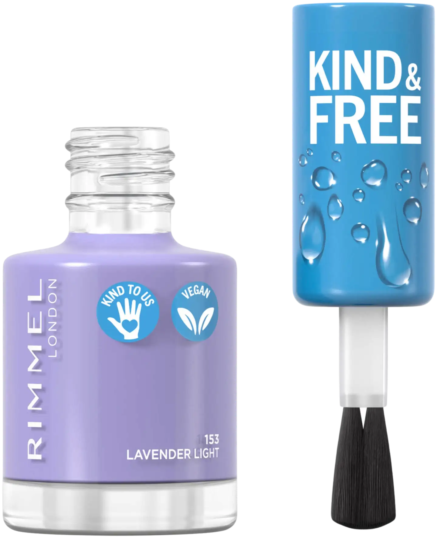 Rimmel Kind & Free Clean Nail Polish 8ml, 153 Lavender Light kynsilakka - 2