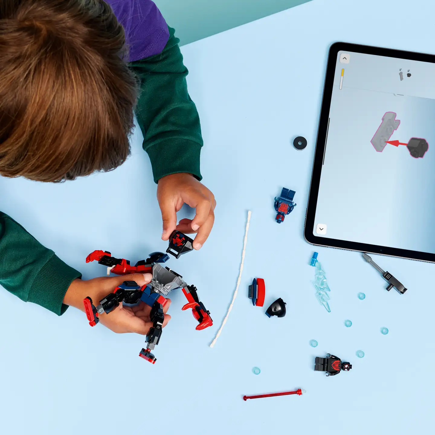 LEGO® Super Heroes Marvel 76337 Miles Moralesin robotti vastaan Spider-Man 2099 - 8